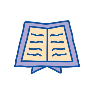 Ramadan koran line and fill style icon vector design