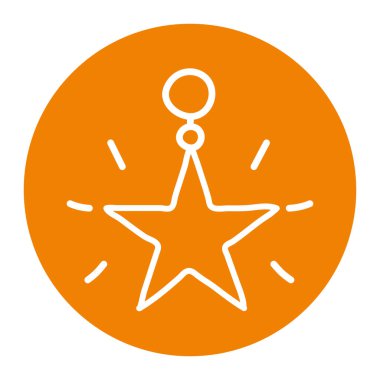 İzole yıldız bloğu biçim vektör tasarımı