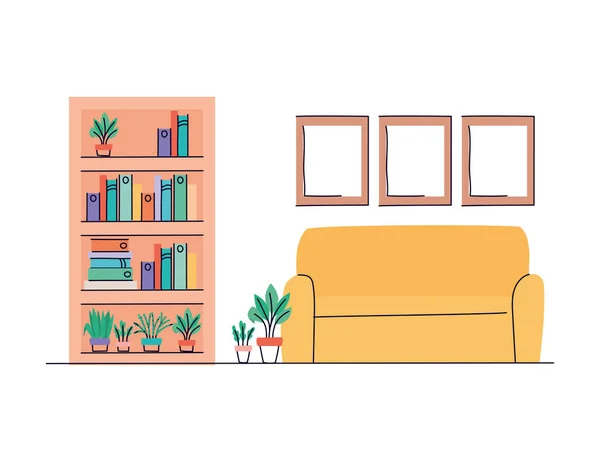 Casa aislada sala de estar vector de diseño — Archivo Imágenes Vectoriales