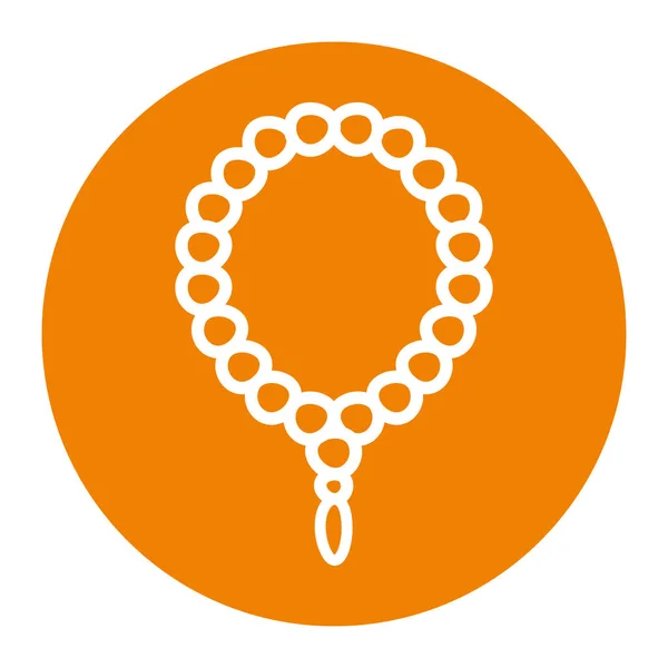 Ramadan rosary block line icon vector design — стоковий вектор