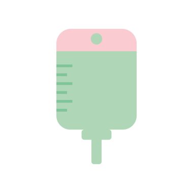 Ayrı tıbbi çanta düz biçim ikon vektör tasarımı