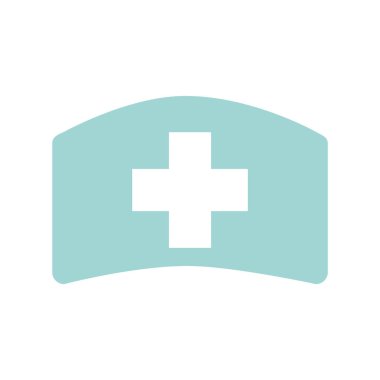 Çapraz düz biçim vektör tasarımlı izole şapka