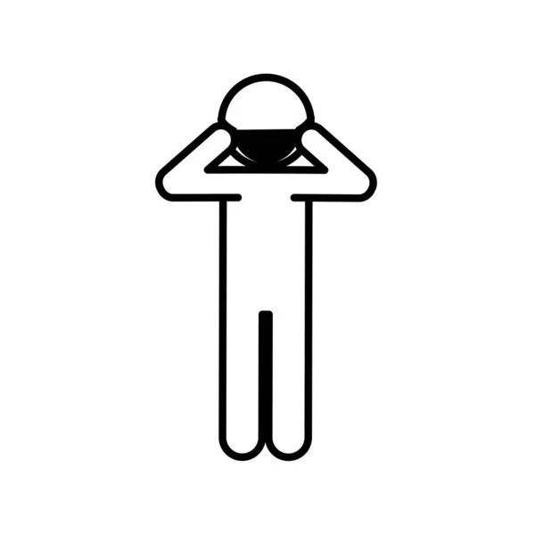 Mužský avatar s designem vektoru stylu masky — Stockový vektor