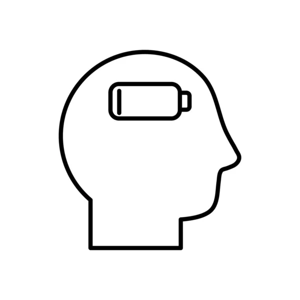 Avatar huvud med svaghet symbol linje stil ikon vektor design — Stock vektor