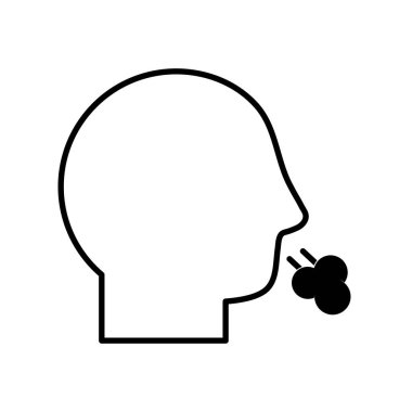 öksürük sembolü biçim vektör tasarımlı avatar başı