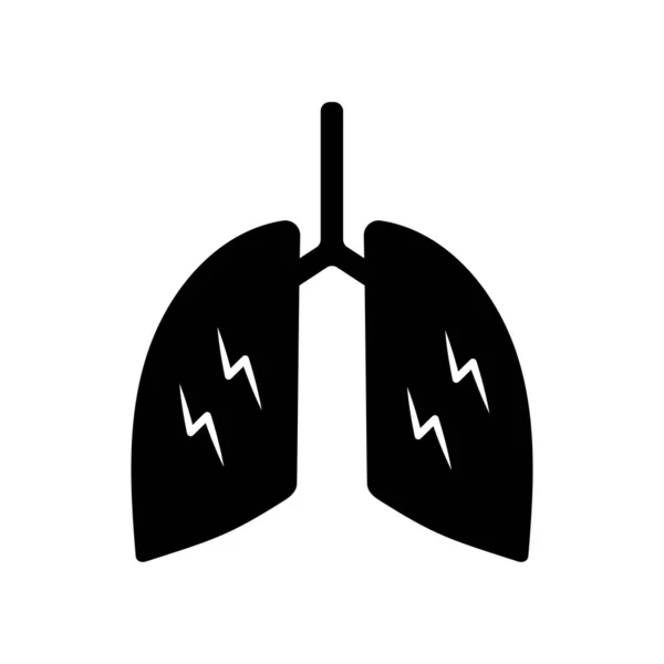肺轮廓风格图标矢量设计 — 图库矢量图片