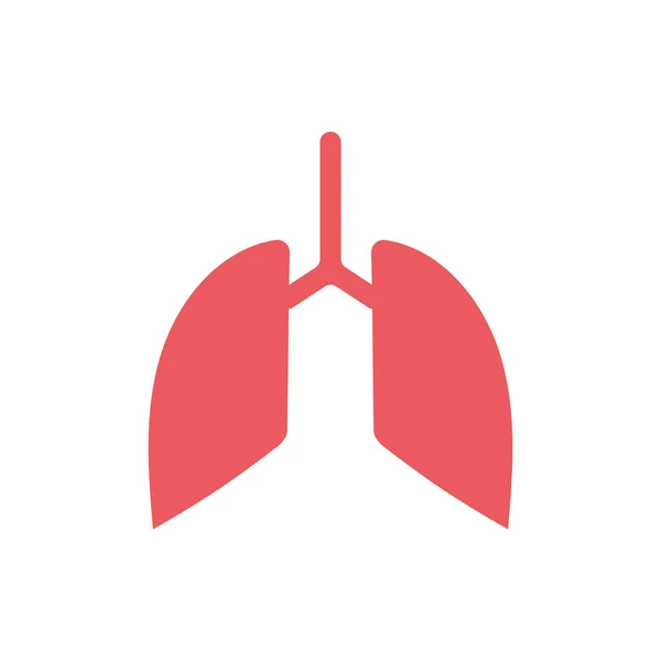 Isolated lungs flat style icon vector design — Stock Vector