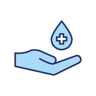 El çizgisi üzerinde izole çapraz damla ve biçim ikon vektör tasarımı