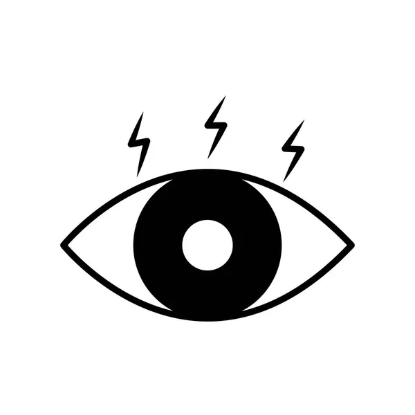 Eye ache silhouette style icon vector design — Stock Vector