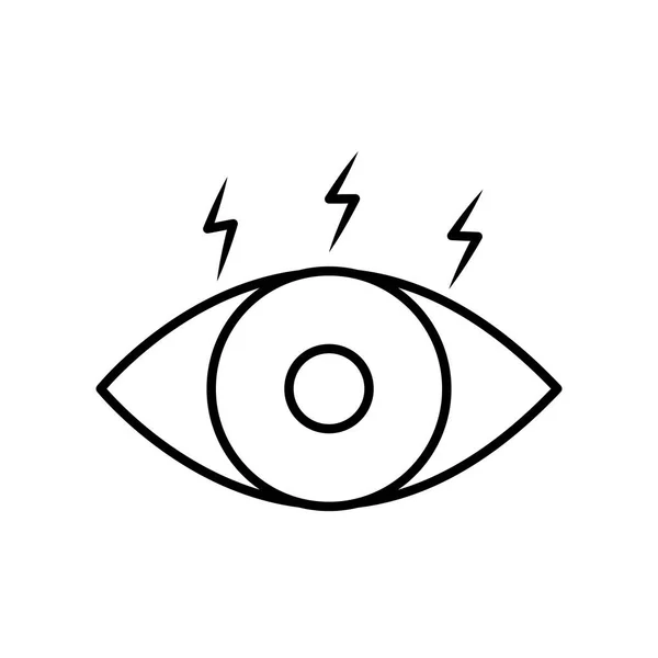 Eye ache line style icon vector design — Stock Vector