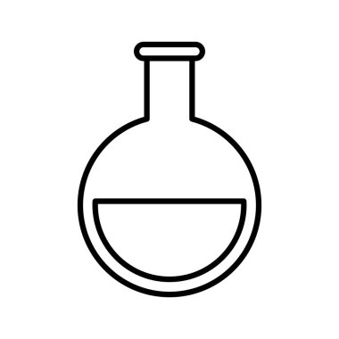 İzole edilmiş kimya şişesi çizgisi biçim vektör tasarımı