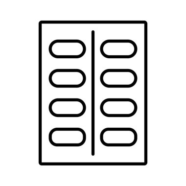 İzole haplar çizgi biçim vektör tasarımı