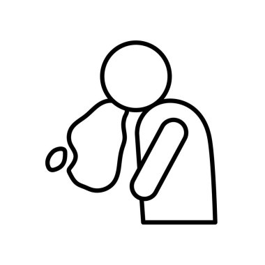 Avatar satır biçimi ikon vektör tasarımı kusuyor