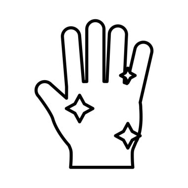 İzole edilmiş temiz el çizgisi biçim vektör tasarımı