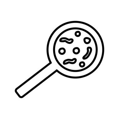 Lupe çizgisi biçim vektör tasarımı içinde izole edilmiş virüs