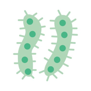 İzole edilmiş virüs düz biçim ikon vektör tasarımı