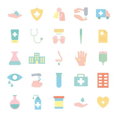 Covid 19 düz biçim vektör dizaynı