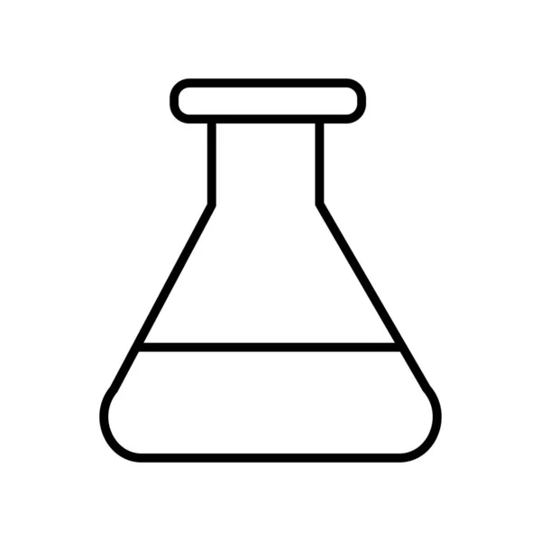 Isolated chemistry flask line style icon vector design — Stock Vector