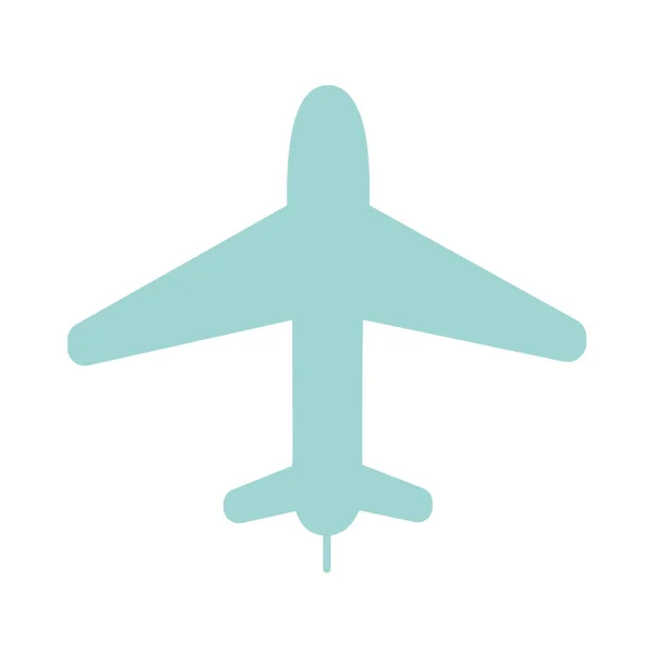 Diseño de vector de icono de estilo plano de avión aislado — Vector de stock