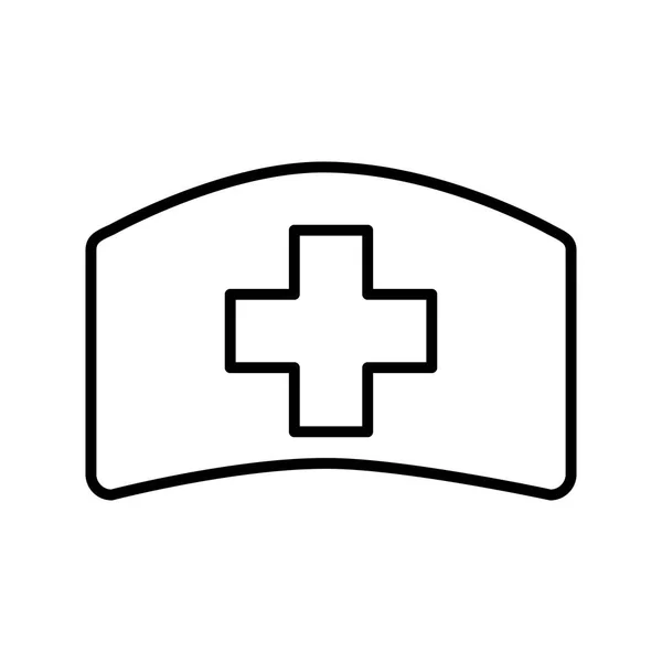 Chapéu isolado com desenho vetorial de ícone de estilo de linha cruzada — Vetor de Stock
