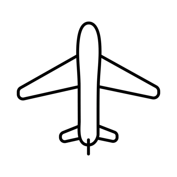 Conception vectorielle d'icône de style de ligne d'avion isolé — Image vectorielle