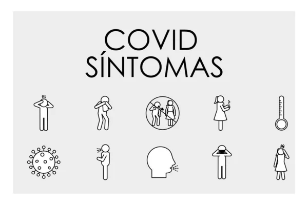 Набор векторных иконок в стиле Covid 19 — стоковый вектор