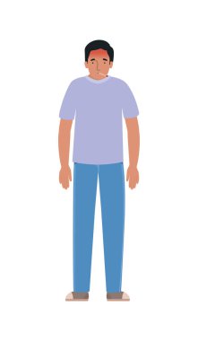 Ateşli ve termometre vektör tasarımlı Avatar Adam