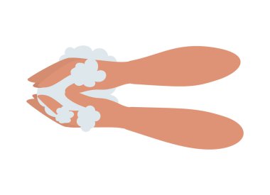 İzole edilmiş eller vektör tasarımını yıkıyor