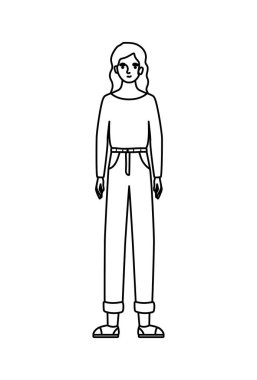 İzole edilmiş Avatar kadın vektör tasarımı