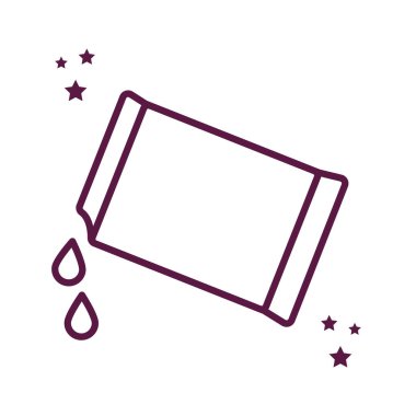 Deterjan kutusu çizgisi biçim vektör tasarımı