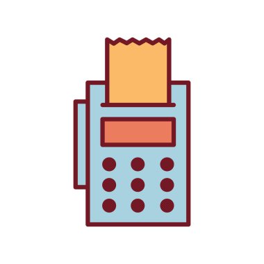 İzole para veritabanı hattı ve biçim ikonu vektör tasarımını doldur