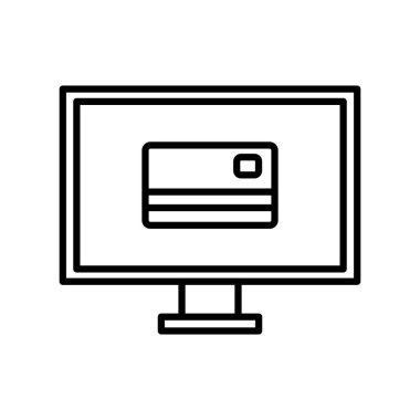 Bilgisayar satırı biçim vektör tasarımı içinde izole edilmiş para kartı