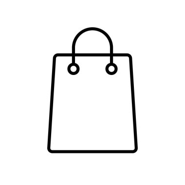 alışveriş poşeti çizgisi biçim vektör tasarımı