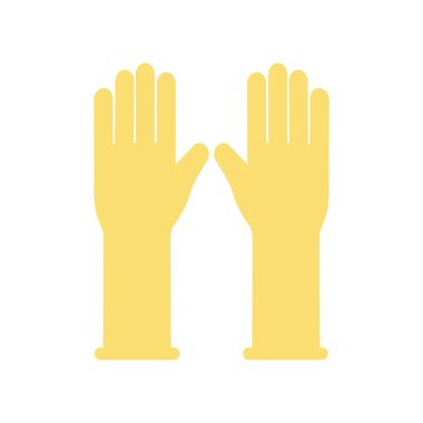 Eldivenler düz biçim ikon vektör tasarımı