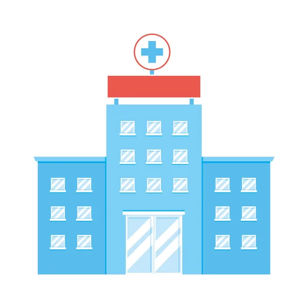 Isoliertes Krankenhausgebäude-Vektor-Design — Stockvektor