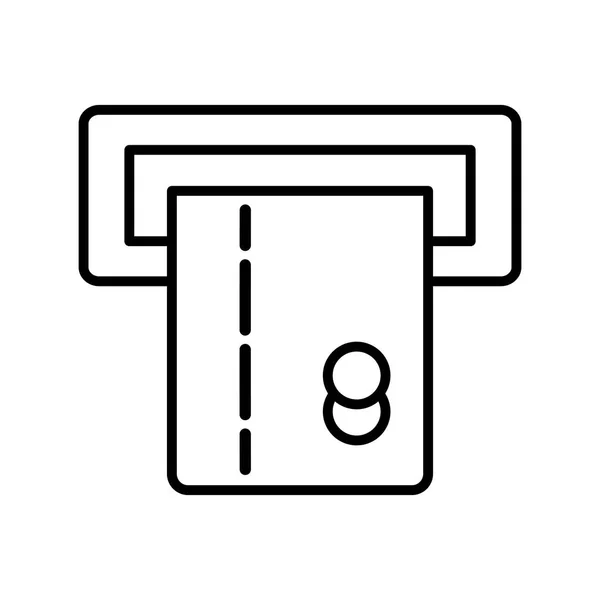 Isolato soldi linea di credito icona stile disegno vettoriale — Vettoriale Stock