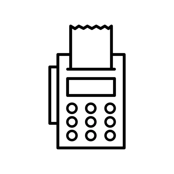 Isolierte Geld Datafon Linie Stil-Symbol-Vektor-Design — Stockvektor