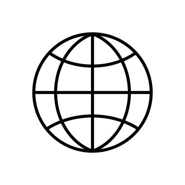 İzole edilmiş küresel küre çizgisi biçim vektör tasarımı