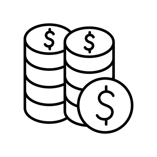 Isolated money coins line style icon vector design — Stockový vektor