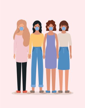 Maske vektör tasarımlı Avatar kadınlar