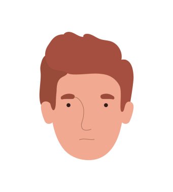 İzole edilmiş Avatar Adam baş vektör tasarımı