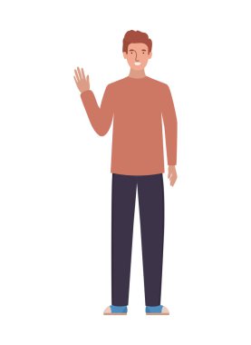 İzole edilmiş Avatar Adam vektör tasarımı