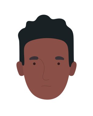 İzole edilmiş Avatar Adam baş vektör tasarımı