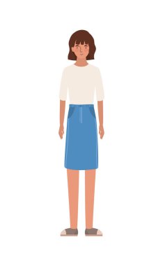 İzole edilmiş Avatar kadın vektör tasarımı