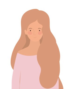 İzole edilmiş Avatar kadın vektör tasarımı