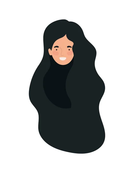 Isolated avatar woman head vector design — Stock Vector