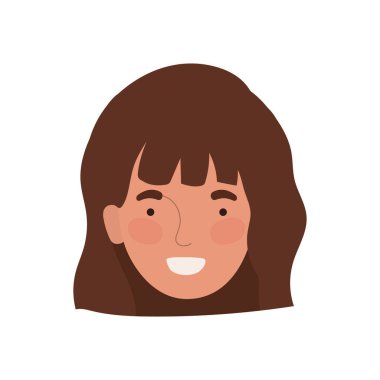 İzole edilmiş Avatar kadın baş vektör tasarımı