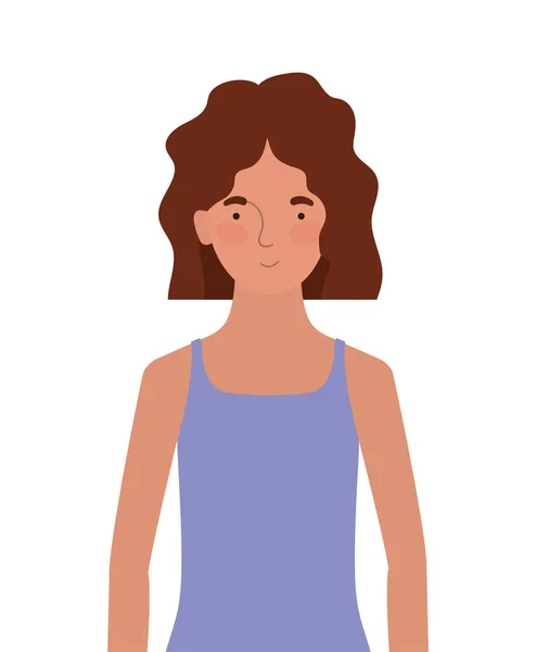 Geïsoleerde avatar vrouw vector ontwerp — Stockvector