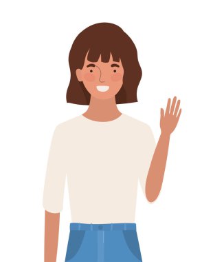 İzole edilmiş Avatar kadın vektör tasarımı