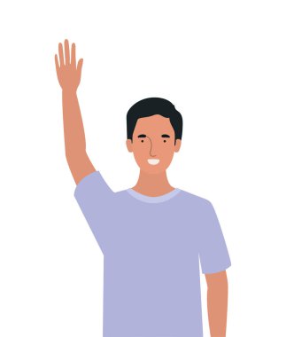 İzole edilmiş Avatar Adam vektör tasarımı